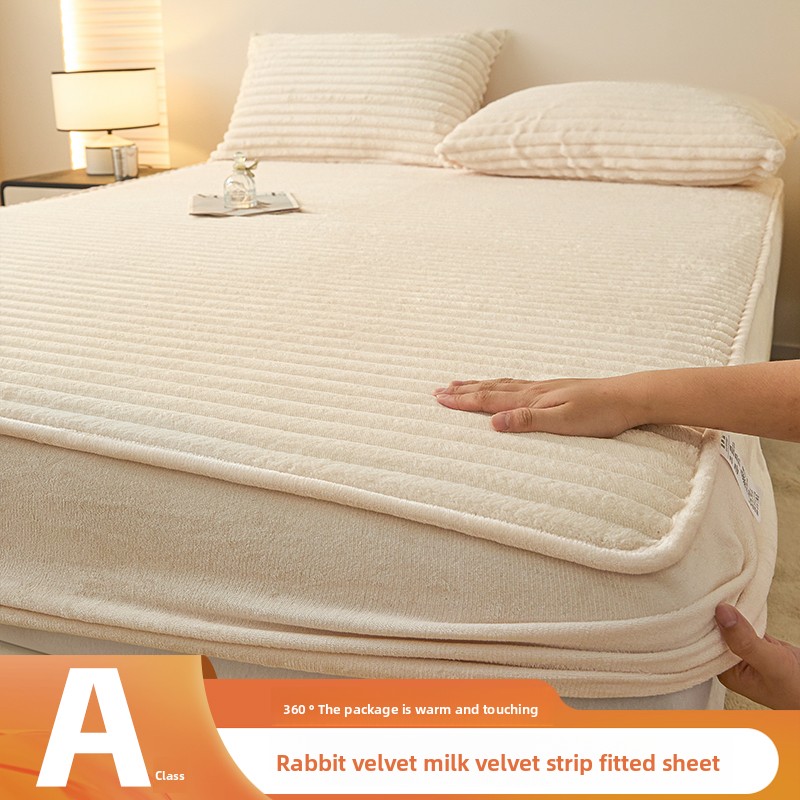 Fitted Bed Sheets Deep Pocket - Imitação de coelho de pelúcia inverno
