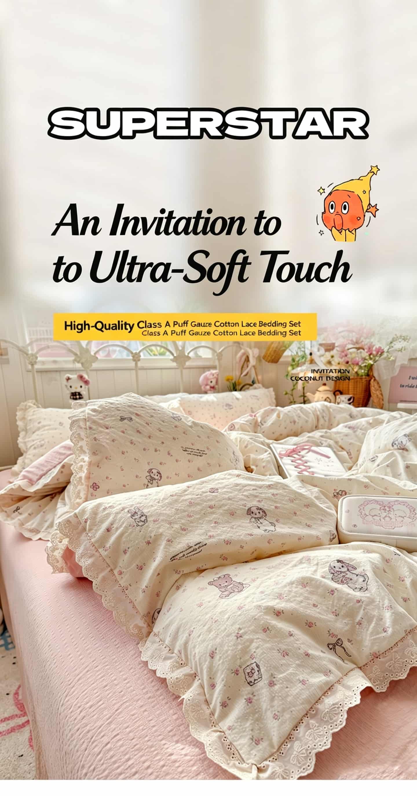 Conjunto de roupa de cama com  - Aesthetic Floral Duvet Cover avaliação e preço