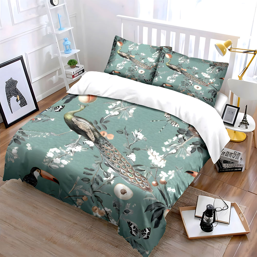 Conjunto de roupa de cama flor - Aesthetic Floral Duvet Cover avaliação e preço