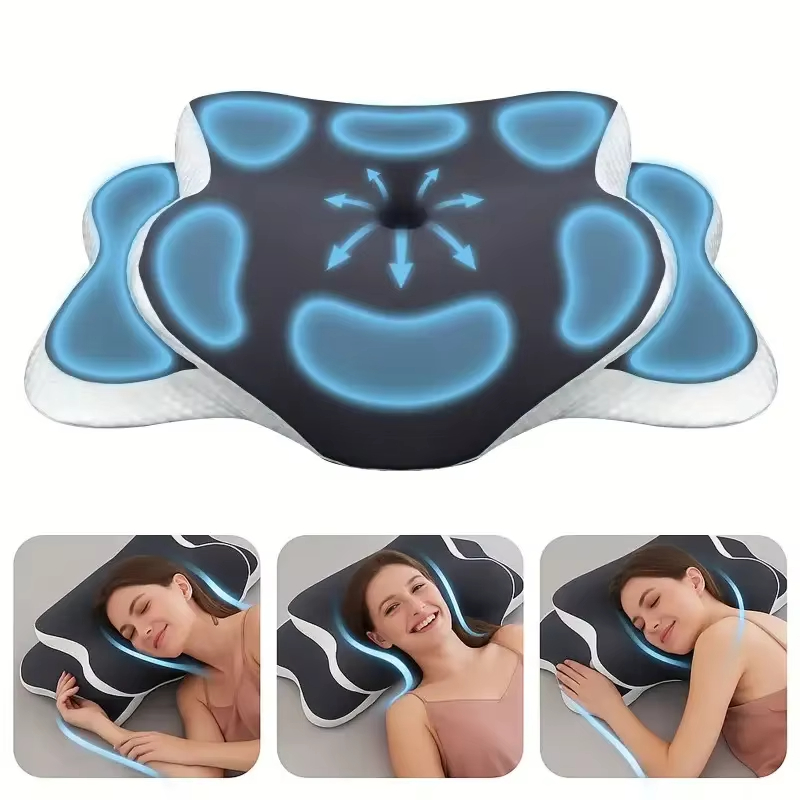 Almofadas de Espuma Viscoelást - Memory Foam Orthopedic Pillow Neck Pain avaliação e preço