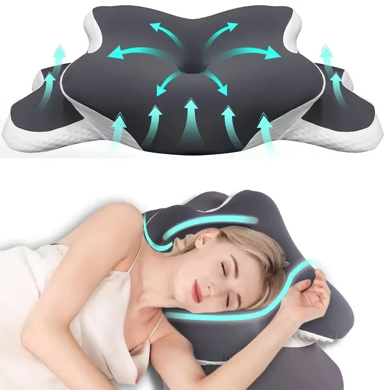 Almofadas de Espuma Viscoelást - Memory Foam Orthopedic Pillow Neck Pain avaliação e preço