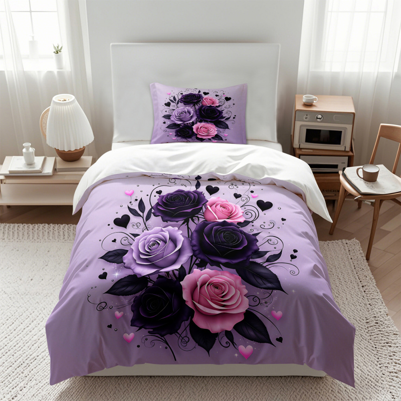 Conjunto de Capa de Edredom Co - Aesthetic Floral Duvet Cover avaliação e preço