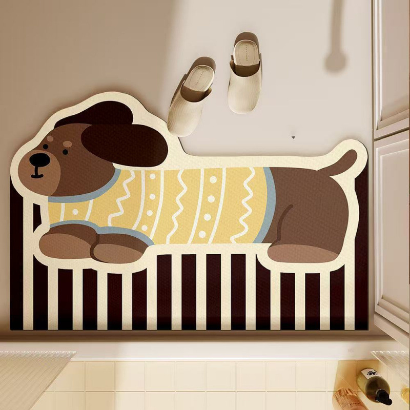 Tapete de Banheiro Fofo com Es - Quick Dry Diatomite Bath Mat avaliação e preço