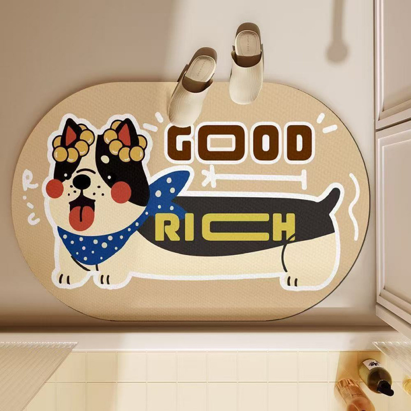 Tapete de Banheiro Fofo com Es - Quick Dry Diatomite Bath Mat avaliação e preço