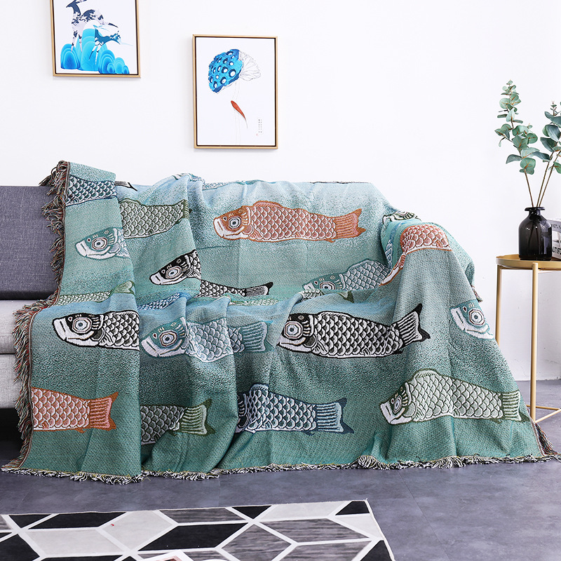 Manta Decorativa Jacquard com  - Boho Throw Blanket Fringe avaliação e preço