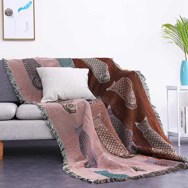 Manta Decorativa Jacquard com  - Boho Throw Blanket Fringe avaliação e preço