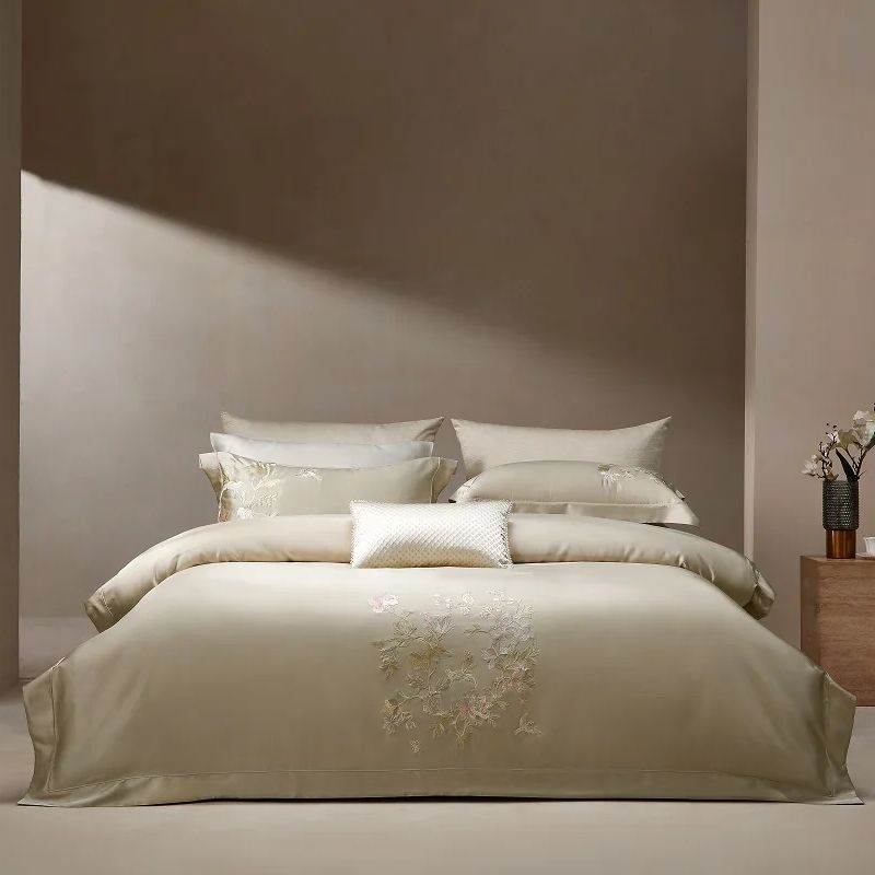 Alta precisão brocado lyocell  - Aesthetic Floral Duvet Cover avaliação e preço