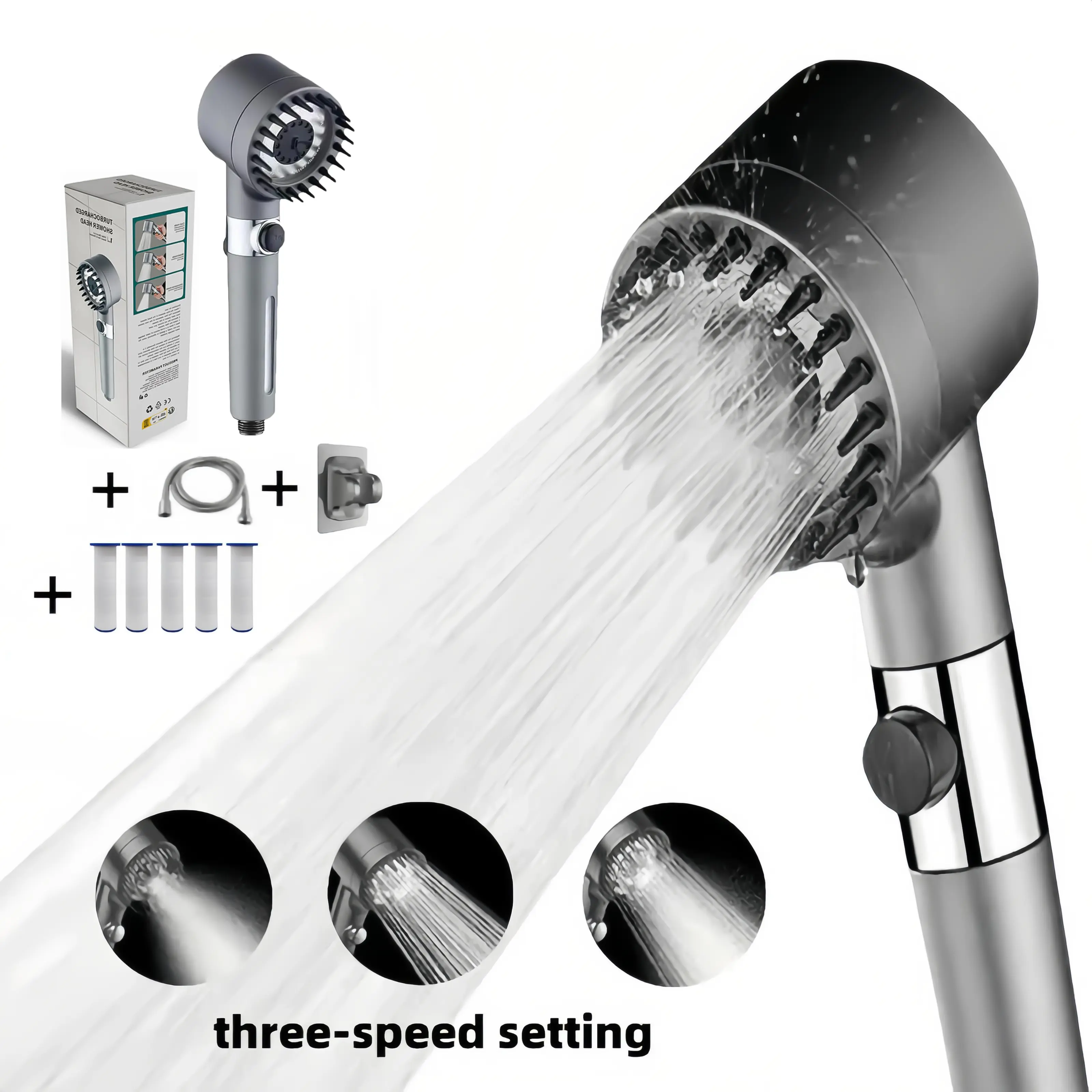 Chuveiro de mão com filtro e a - High Pressure Shower Head Handheld avaliação e preço