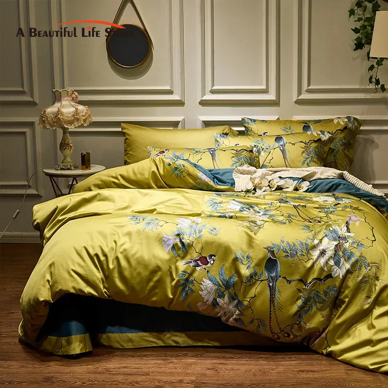 Luxo 600TC algodão egípcio cam - Aesthetic Floral Duvet Cover avaliação e preço